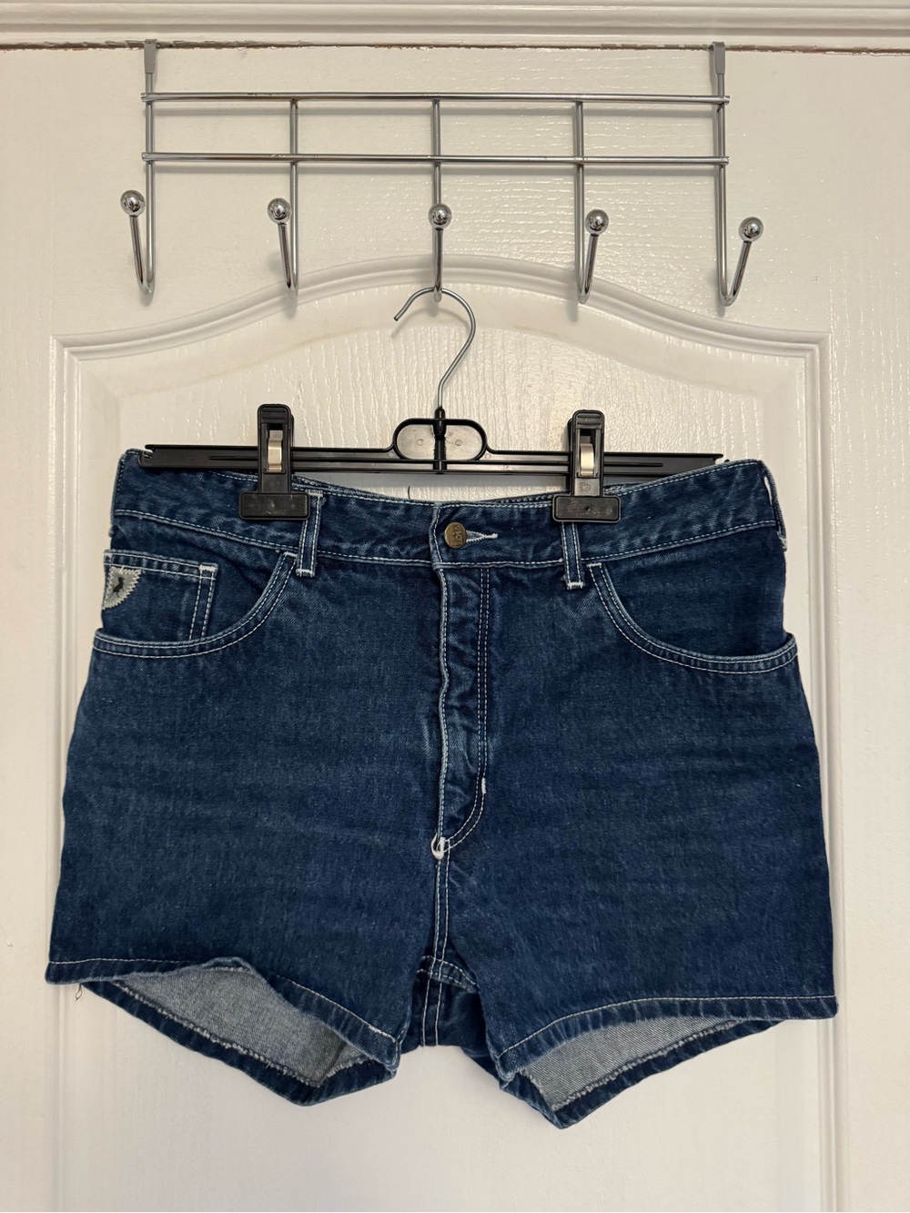 Women’s Dark Blue Denim Jean Shorts - Classic Casual Cut